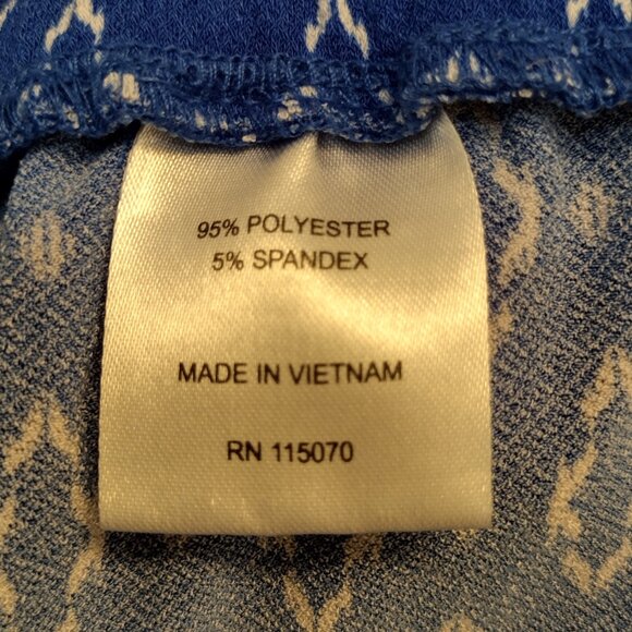 Nina Leonard Wide-Leg Pull-On Pants. (Size 2X) Blue and White - Picture 5 of 5